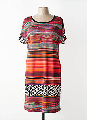 Robe courte manches courtes manches courtes orange TELMAIL femme
