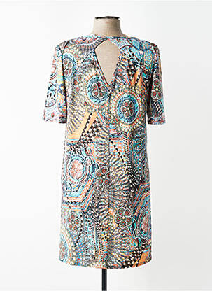 Robe courte manches courtes manches courtes bleu GEVANA femme
