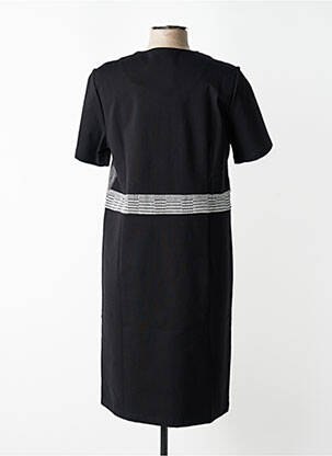 Robe mi-longue manches courtes manches courtes noir DIANE LAURY femme