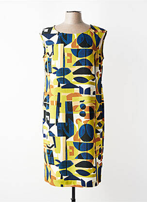 Robe mi-longue sans manche sans manche jaune TELMAIL femme
