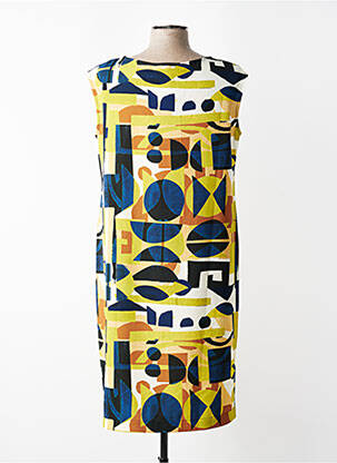 Robe mi-longue sans manche sans manche jaune TELMAIL femme