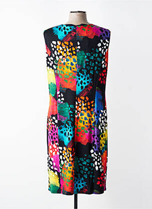 Robe mi-longue sans manche sans manche noir GEVANA femme