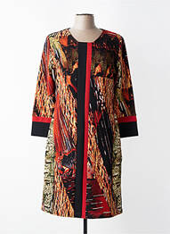 Gilet manches longues coupe cintrée orange GEVANA femme