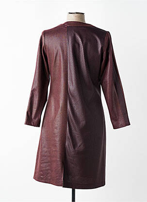 Robe mi-longue manches longues manches longues rouge FRANCE RIVOIRE femme