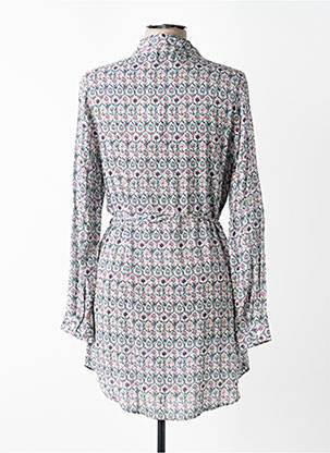 Robe courte manches longues manches longues bleu C'EST BEAU LA VIE femme