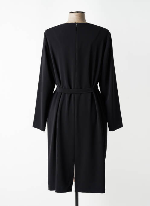 Robe mi-longue manches longues manches longues noir JEAN DELFIN femme