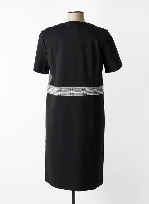 Robe mi-longue manches courtes manches courtes noir DIANE LAURY femme