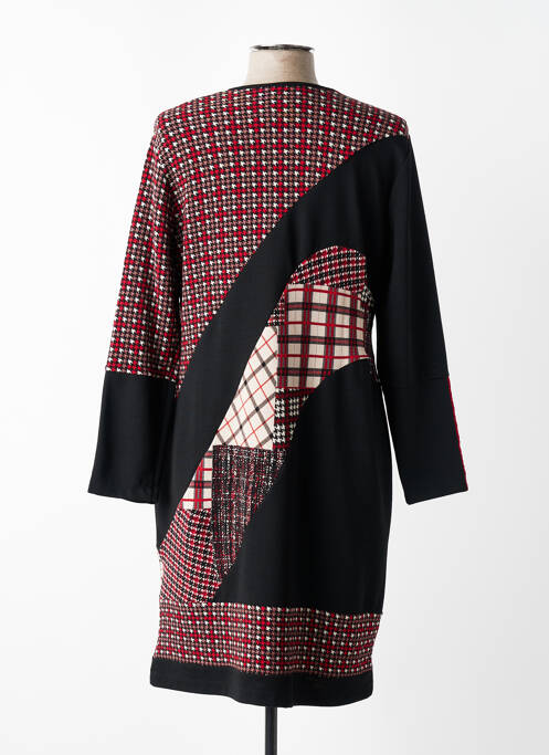 Robe mi-longue manches longues manches longues noir FRANCE RIVOIRE femme