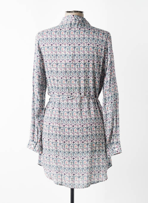 Robe courte manches longues manches longues bleu C'EST BEAU LA VIE femme