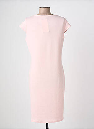 Robe mi-longue manches courtes manches courtes rose PLURIELLES femme