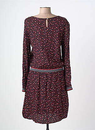 Robe mi-longue coupe fluide manches longues noir C'EST BEAU LA VIE femme