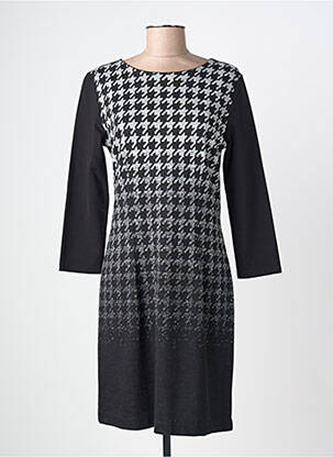 Robe mi-longue manches longues manches longues noir TELMAIL femme