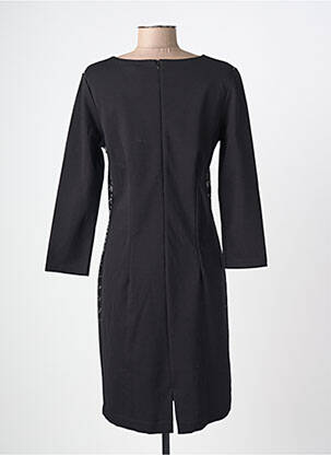 Robe mi-longue manches longues manches longues noir TELMAIL femme