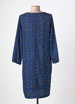 Robe mi-longue manches longues manches longues bleu TELMAIL femme