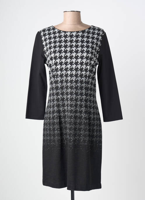 Robe mi-longue manches longues manches longues noir TELMAIL femme