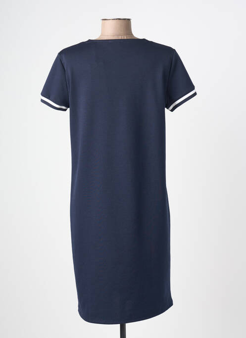 Robe mi-longue manches courtes manches courtes bleu C'EST BEAU LA VIE femme