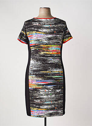 Robe mi-longue manches courtes manches courtes noir TELMAIL femme