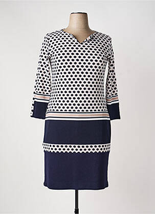 Robe mi-longue manches longues manches longues noir GEVANA femme