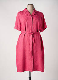 Robe mi-longue manches courtes manches courtes rose VALMODE femme