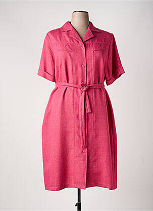 Robe mi-longue manches courtes manches courtes rose VALMODE femme
