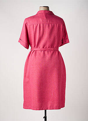 Robe mi-longue manches courtes manches courtes rose VALMODE femme