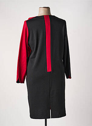 Robe mi-longue manches longues manches longues rouge FRANCE RIVOIRE femme