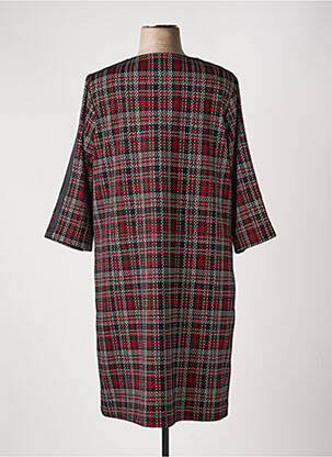 Robe mi-longue manches 3/4 manches 3/4 rouge DIANE LAURY femme