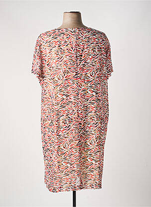 Robe mi-longue coupe fluide manches courtes orange GEVANA femme