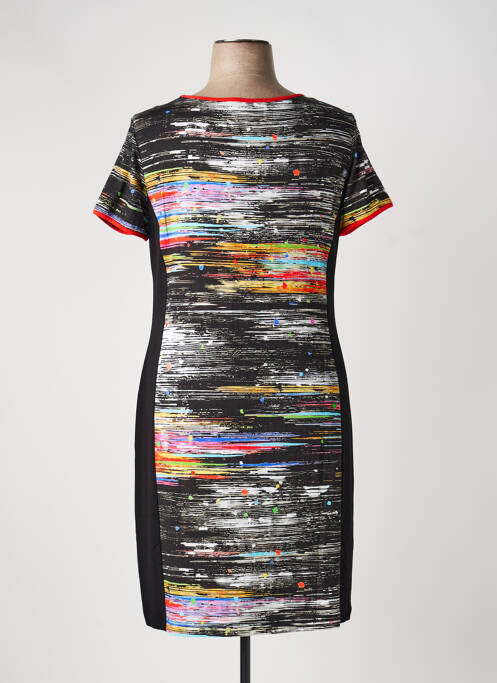 Robe mi-longue manches courtes manches courtes noir TELMAIL femme
