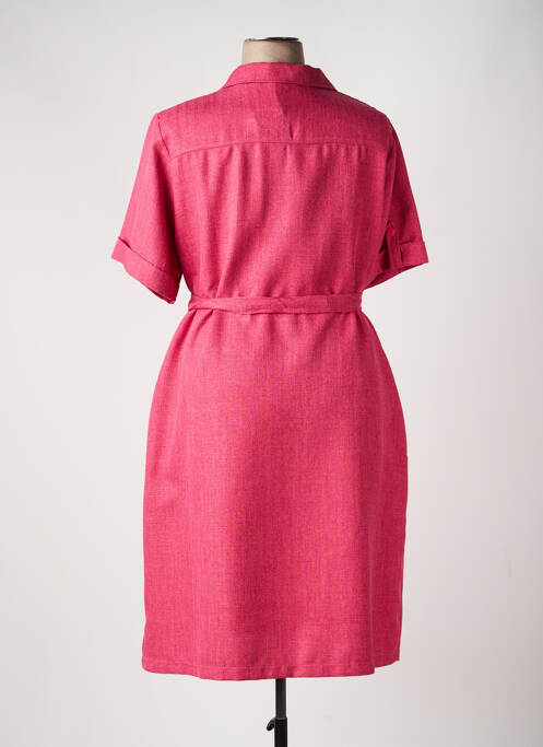 Robe mi-longue manches courtes manches courtes rose VALMODE femme