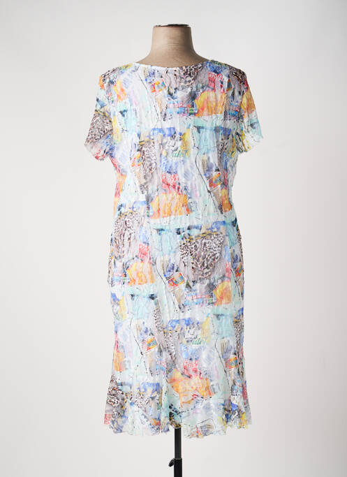Robe mi-longue manches courtes manches courtes bleu TELMAIL femme