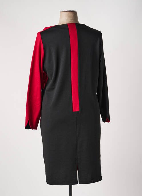 Robe mi-longue manches longues manches longues rouge FRANCE RIVOIRE femme