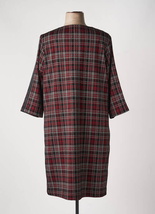 Robe mi-longue manches 3/4 manches 3/4 rouge DIANE LAURY femme