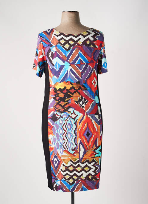 Robe mi-longue manches courtes manches courtes orange TELMAIL femme