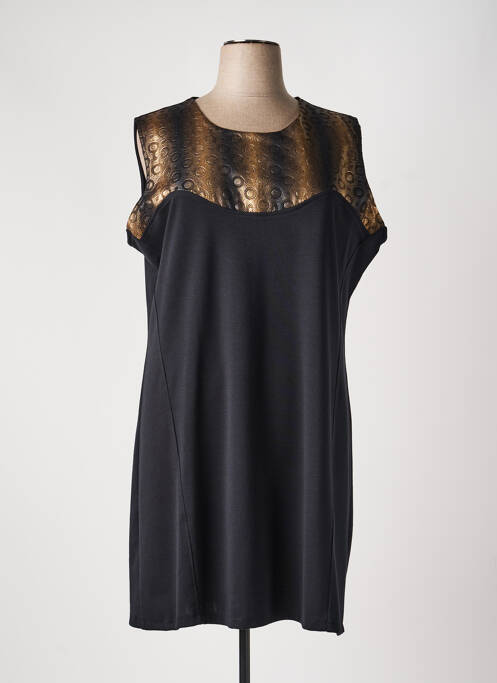 Robe mi-longue sans manche sans manche noir VETISTYLE femme