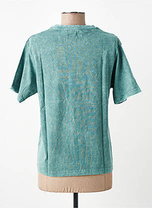 T-shirt imprimé fantaisie manches courtes vert ROSE GARDEN femme