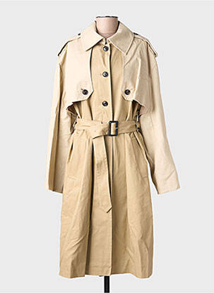 Trench tissage popeline sans capuche beige BA&SH femme