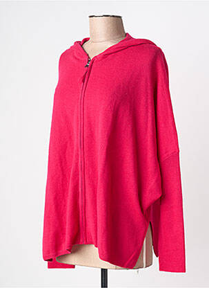 Gilet manches longues maille souple et aérée rose ABSOLUT CASHMERE femme