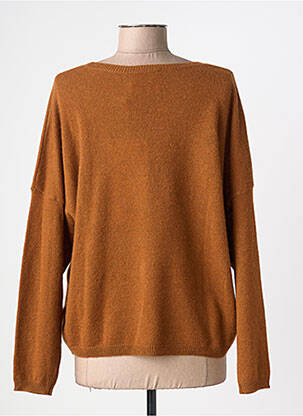 Pull stretch manches longues marron ABSOLUT CASHMERE femme