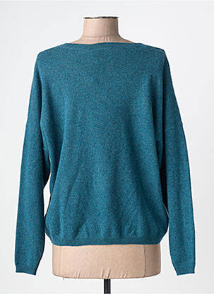 Pull tissage chiné manches longues bleu ABSOLUT CASHMERE femme