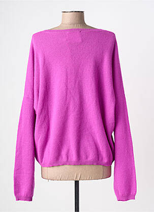 Pull tissage chiné manches longues rose ABSOLUT CASHMERE femme
