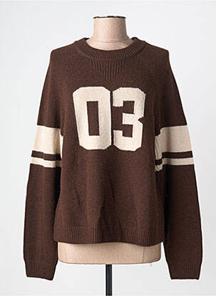 Pull stretch manches longues marron BA&SH femme
