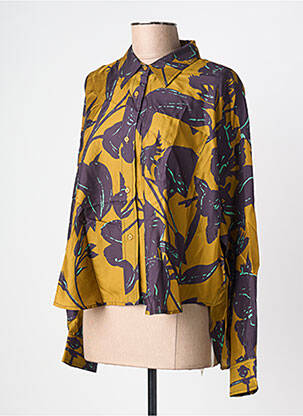 Chemisier imprimé fleurs manches longues jaune ESSENTIEL ANTWERP femme