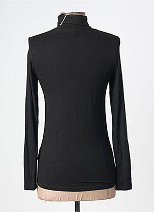 Sous-pull stretch manches longues noir MAJESTIC FILATURES femme