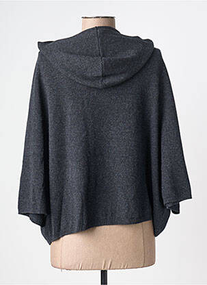 Pull tissage chiné manches 3/4 gris MAJESTIC FILATURES femme