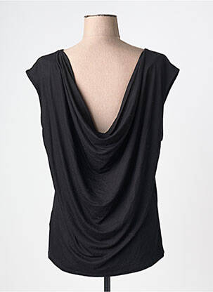 T-shirt stretch manches courtes noir MAJESTIC FILATURES femme