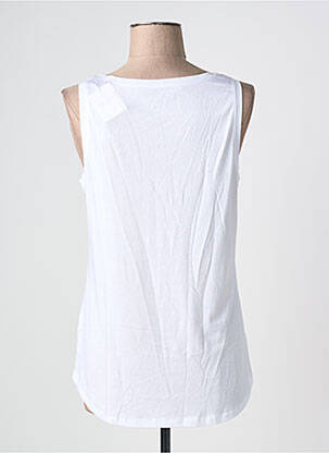 Débardeur stretch sans manche blanc MAJESTIC FILATURES femme