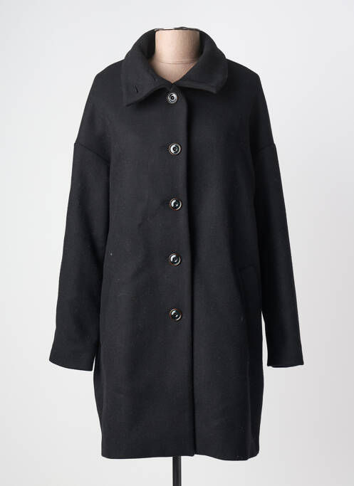 Manteau long coupe cintrée sans capuche noir SESSUN femme