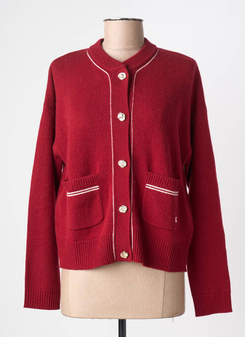Gilet manches longues stretch rouge ABSOLUT CASHMERE femme