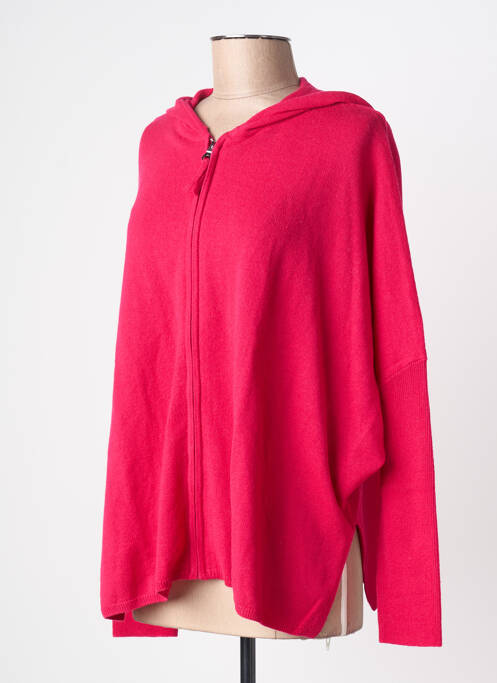 Gilet manches longues maille souple et aérée rose ABSOLUT CASHMERE femme